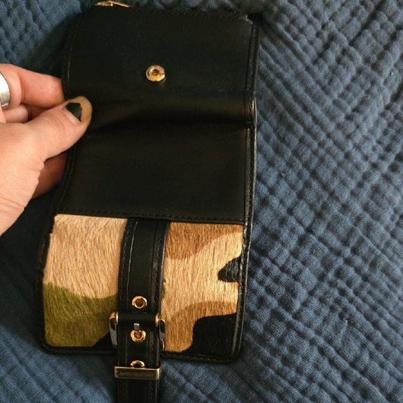 Michael Kors Black and Camouflage Fur Buckle Wallet, NWOT - Picture 2 of 6